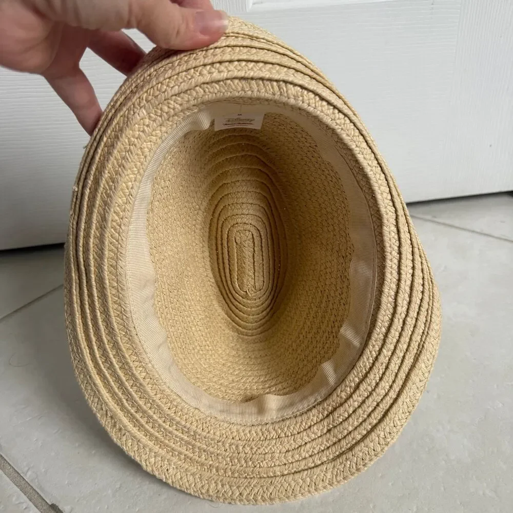 Hanna Andersson Mickey Mouse Ears Vacation Straw Hat Cuban Style Summer Medium
